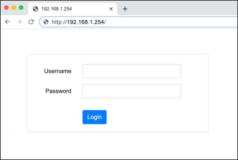 192.168.1.254 Login